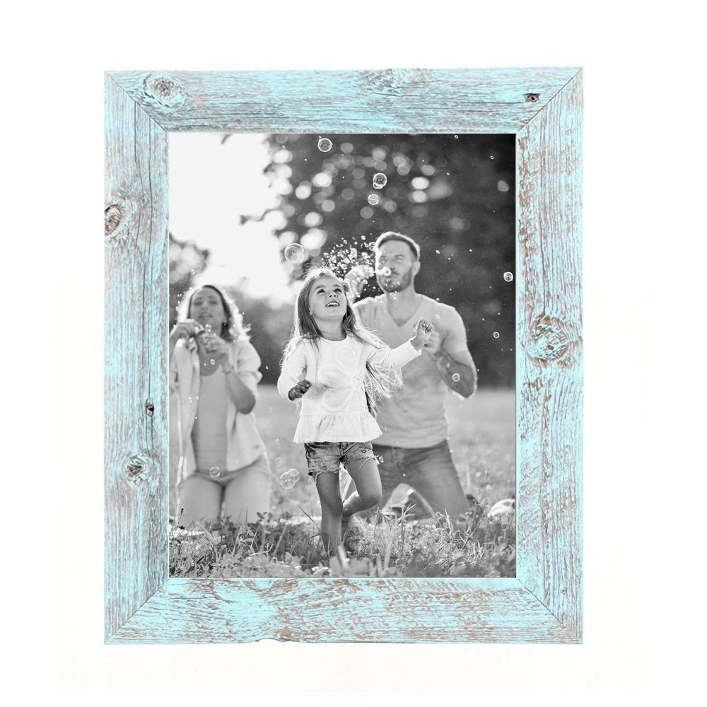 11X14 Rustic Blue Picture Frame With Plexiglass Holder - Homeroots - Flyclothing LLC