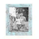 11X14 Rustic Blue Picture Frame With Plexiglass Holder - Homeroots