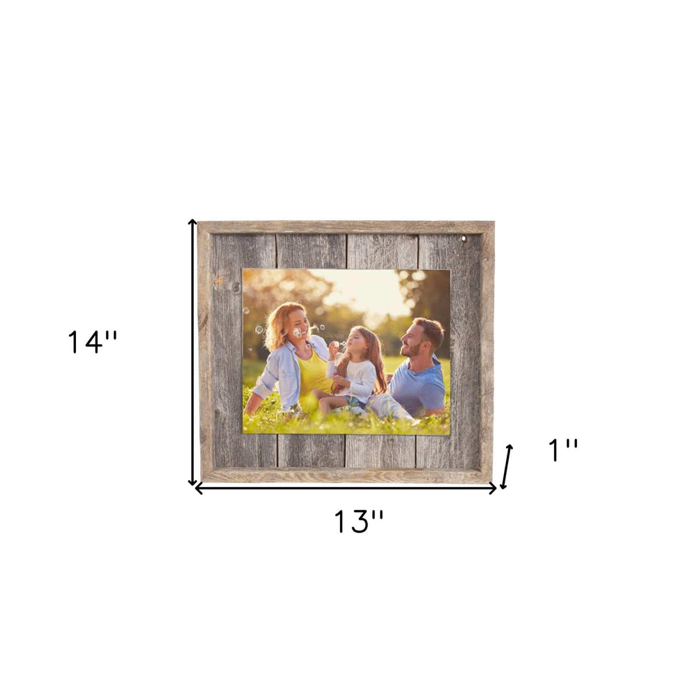 8X10 Rustic Weathered Grey Picture Frame With Plexiglass Holder - Homeroots - Flyclothing LLC