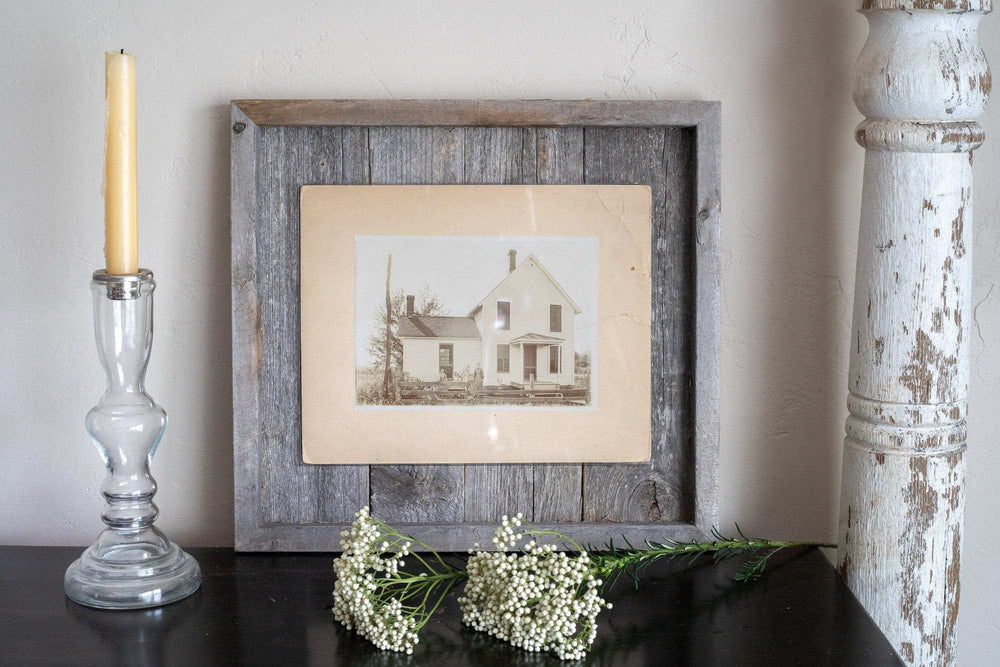 8X10 Rustic Weathered Grey Picture Frame With Plexiglass Holder - Homeroots - Flyclothing LLC