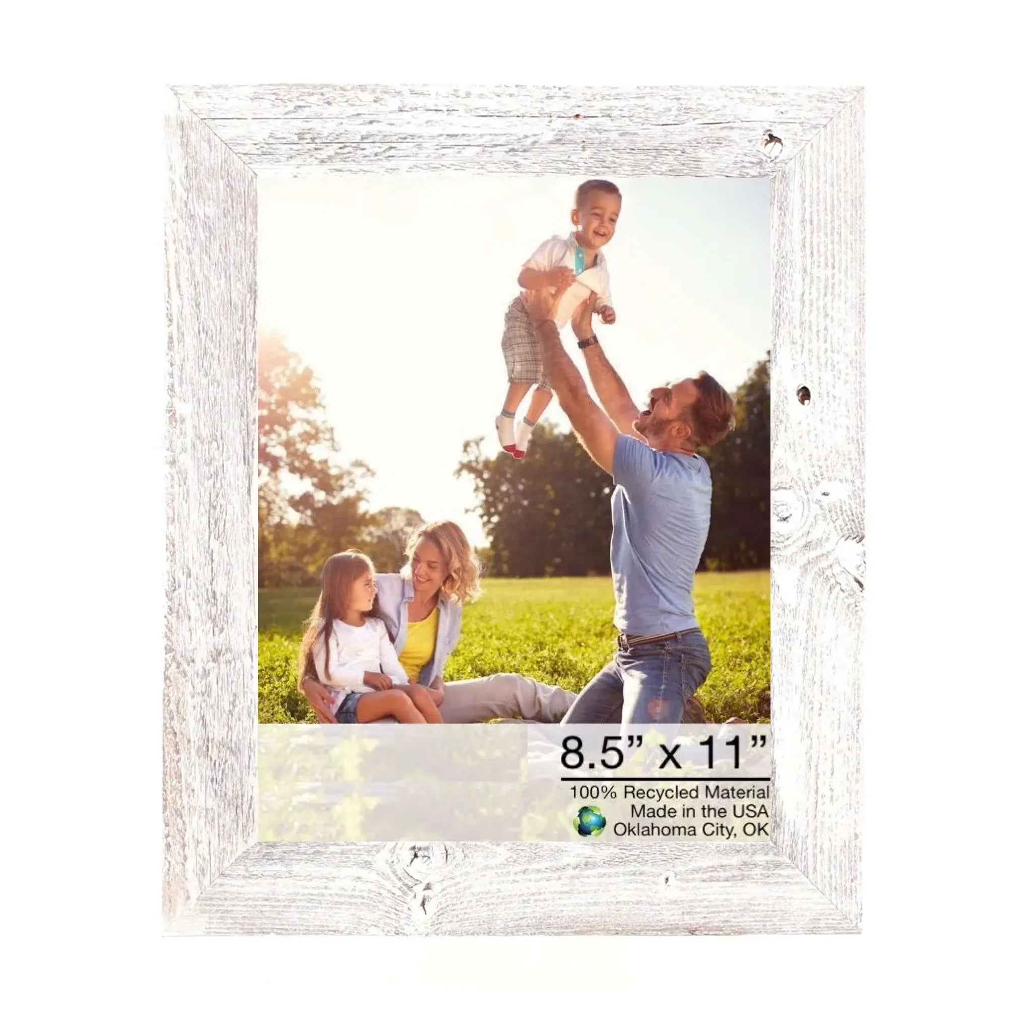 12"X15" Rustic White Washed Grey Picture Frame - Homeroots - Flyclothing LLC