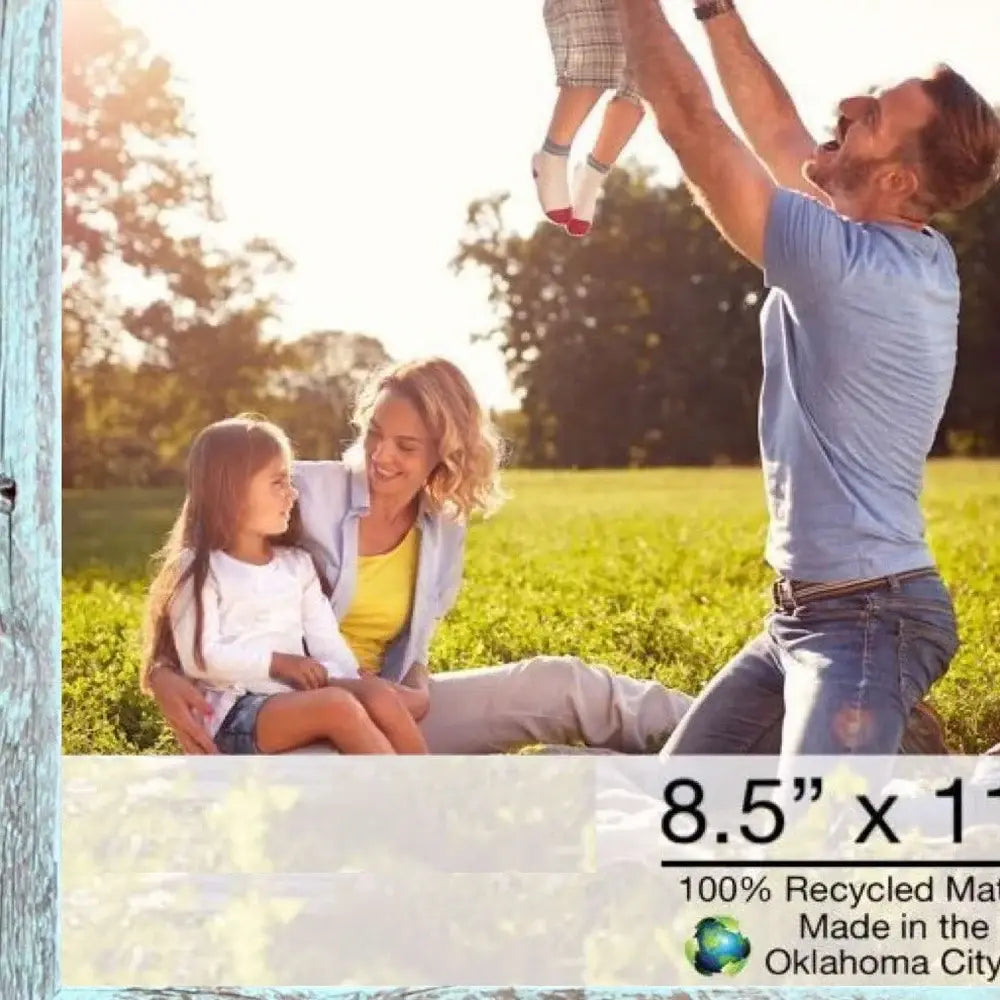 12"X14" Rustic Blue Picture Frame - Homeroots - Flyclothing LLC