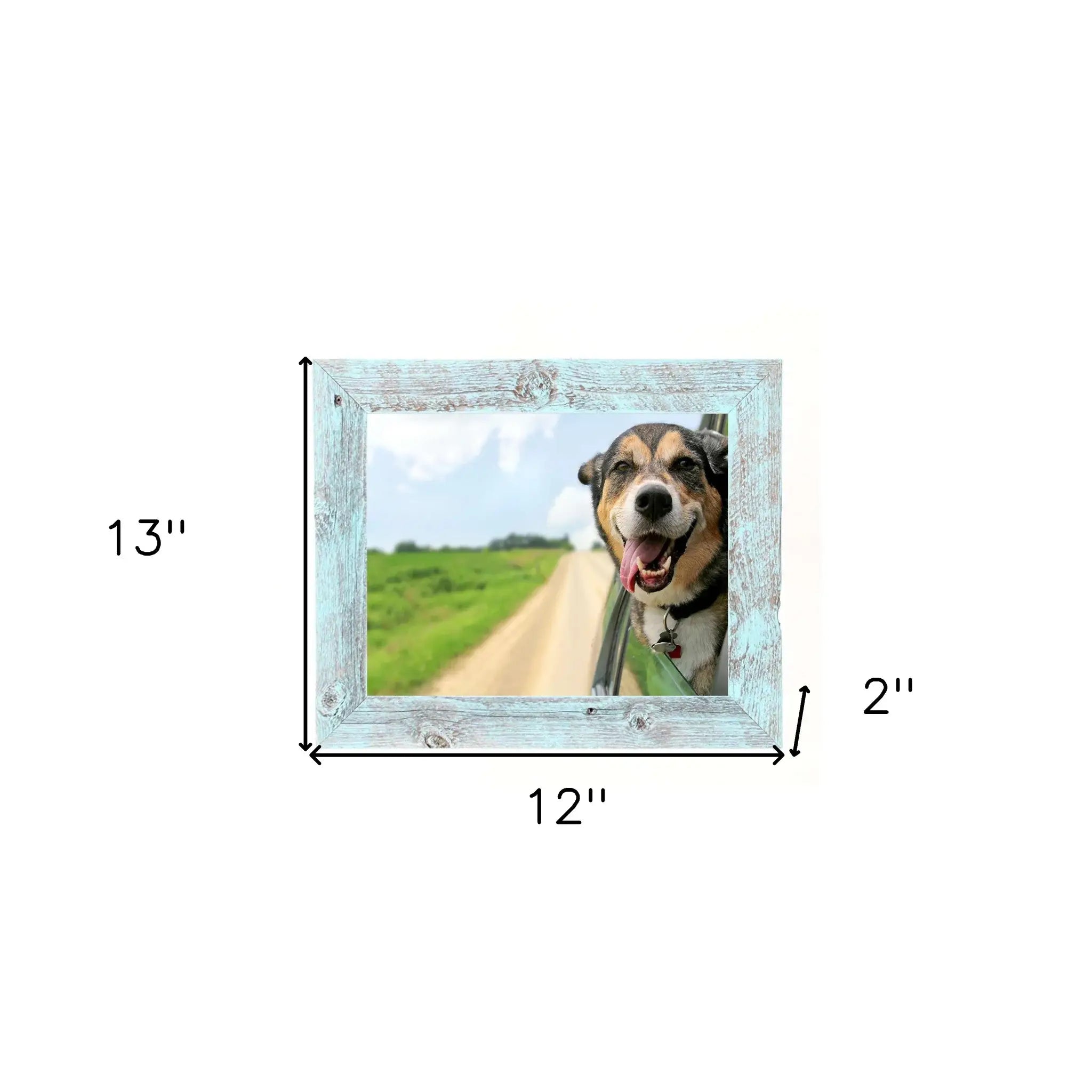 10X10 Rustic White Washed Picture Frame With Plexiglass Holder - Homeroots - Flyclothing LLC