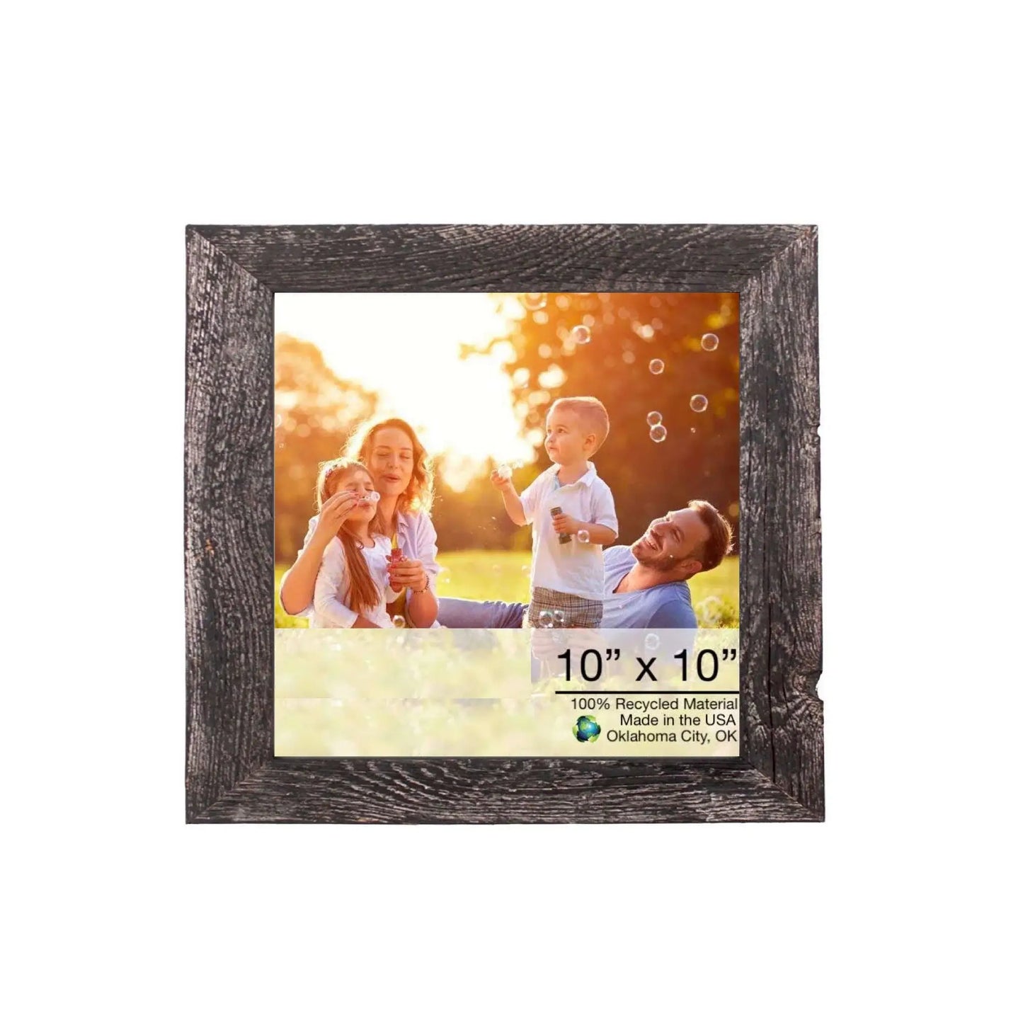 10X10 Rustic Smoky Black Picture Frame - Homeroots - Flyclothing LLC