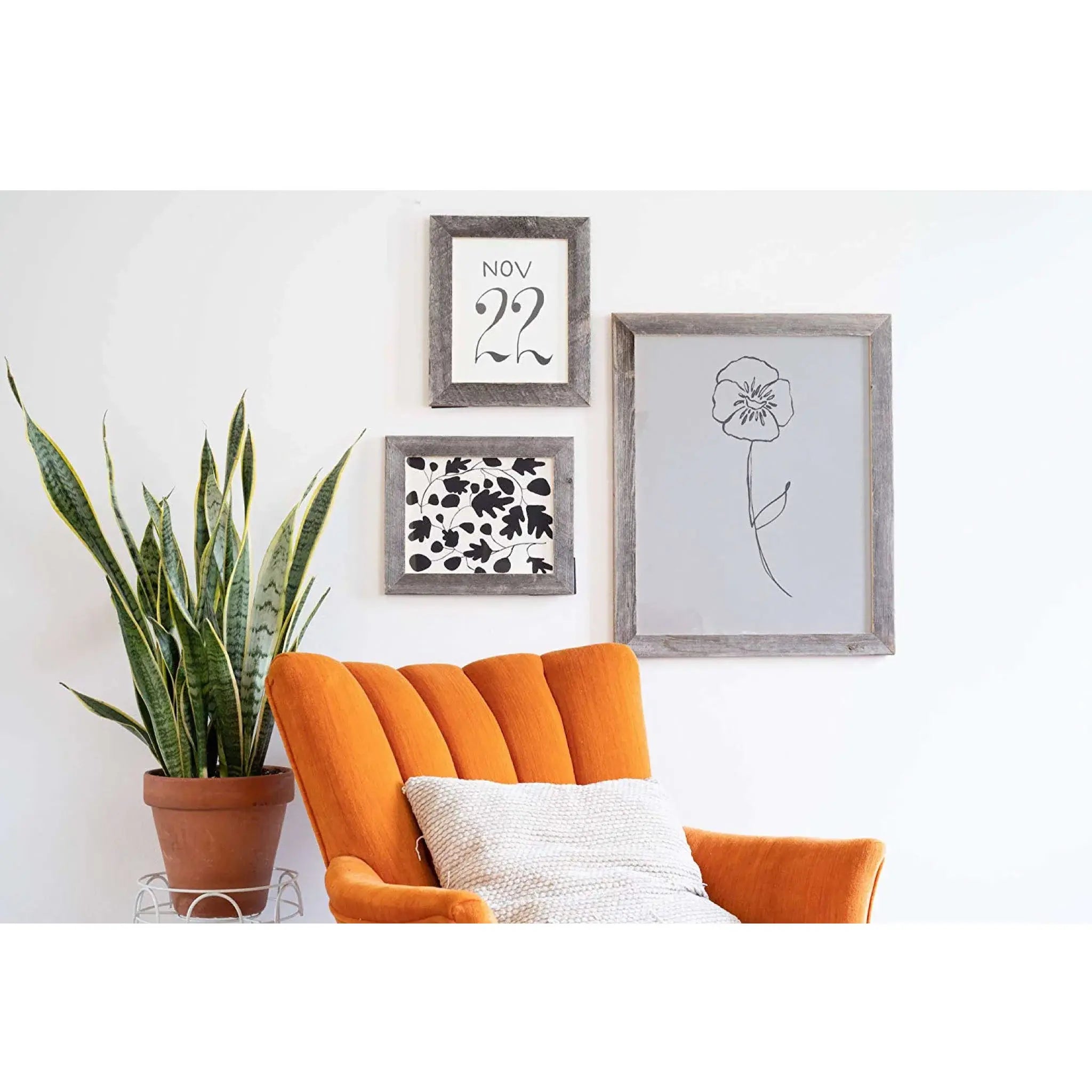 11X14 Rustic Weathered Grey Picture Frame With Plexiglass Holder - Homeroots - Flyclothing LLC