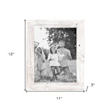 11"X12" Rustic White Washed Grey Picture Frame - Homeroots - Flyclothing LLC