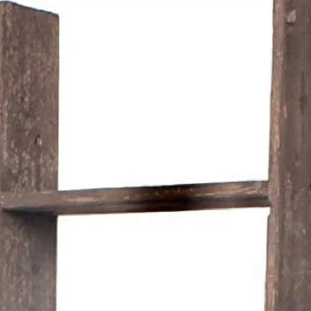 5 Step Rustic Wood Ladder Shelf - Homeroots - Flyclothing LLC