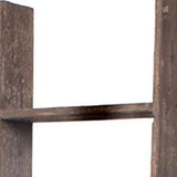 5 Step Rustic Wood Ladder Shelf - Homeroots