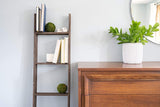 4 Step Rustic Black Wood Ladder Shelf - Homeroots