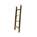 4 Step Rustic Black Wood Ladder Shelf - Homeroots
