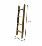 4 Step Rustic Black Wood Ladder Shelf - Homeroots - Flyclothing LLC