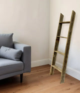 4 Step Rustic Black Wood Ladder Shelf - Homeroots - Flyclothing LLC