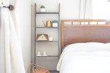 5 Step Rustic Weathered Grey Wood Ladder Shelf - Homeroots