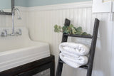 4 Step Rustic Black Wood Ladder Shelf - Homeroots - Flyclothing LLC