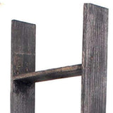 4 Step Rustic Black Wood Ladder Shelf - Homeroots
