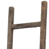 5 Step Rustic Espresso Gray Wood Ladder Shelf - Homeroots