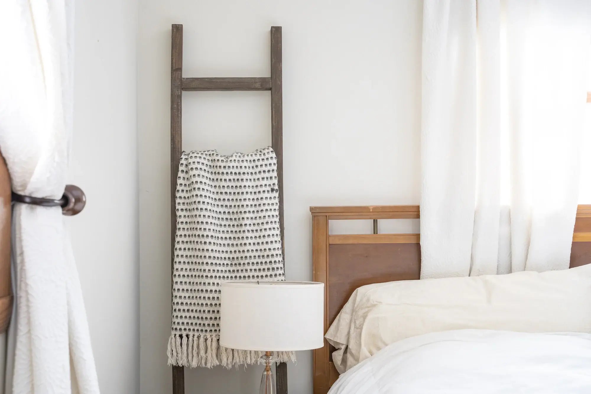 6 Step Rustic Espresso Wood Ladder Shelf - Homeroots - Flyclothing LLC