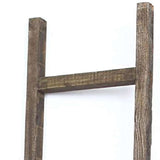6 Step Rustic Espresso Wood Ladder Shelf - Homeroots