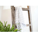 6 Step Rustic Smoky Black Wood Ladder Shelf - Homeroots - Flyclothing LLC
