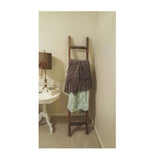 72" Gray Rustic Seven Step Wood Ladder Shelf - Homeroots - Flyclothing LLC