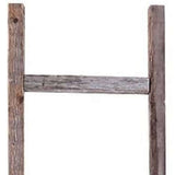 72" Gray Rustic Seven Step Wood Ladder Shelf - Homeroots