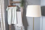 48" Gray Rustic Four Step Wood Ladder Shelf - Homeroots - Flyclothing LLC