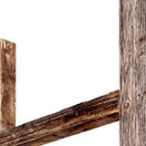 48" Gray Rustic Four Step Wood Ladder Shelf - Homeroots