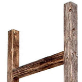 48" Gray Rustic Four Step Wood Ladder Shelf - Homeroots