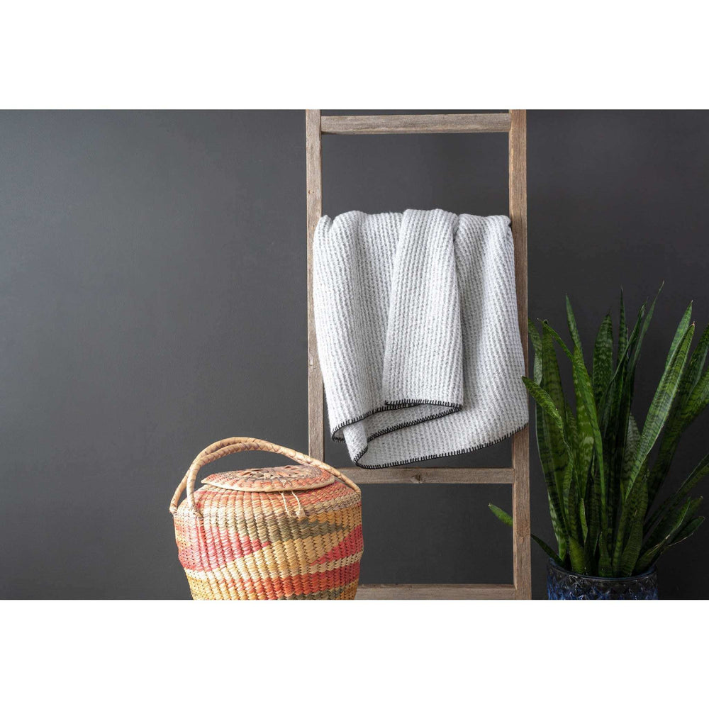 6 Step Rustic Weathered Grey Wood Ladder Shelf - Homeroots - Flyclothing LLC