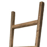 6 Step Rustic Weathered Grey Wood Ladder Shelf - Homeroots