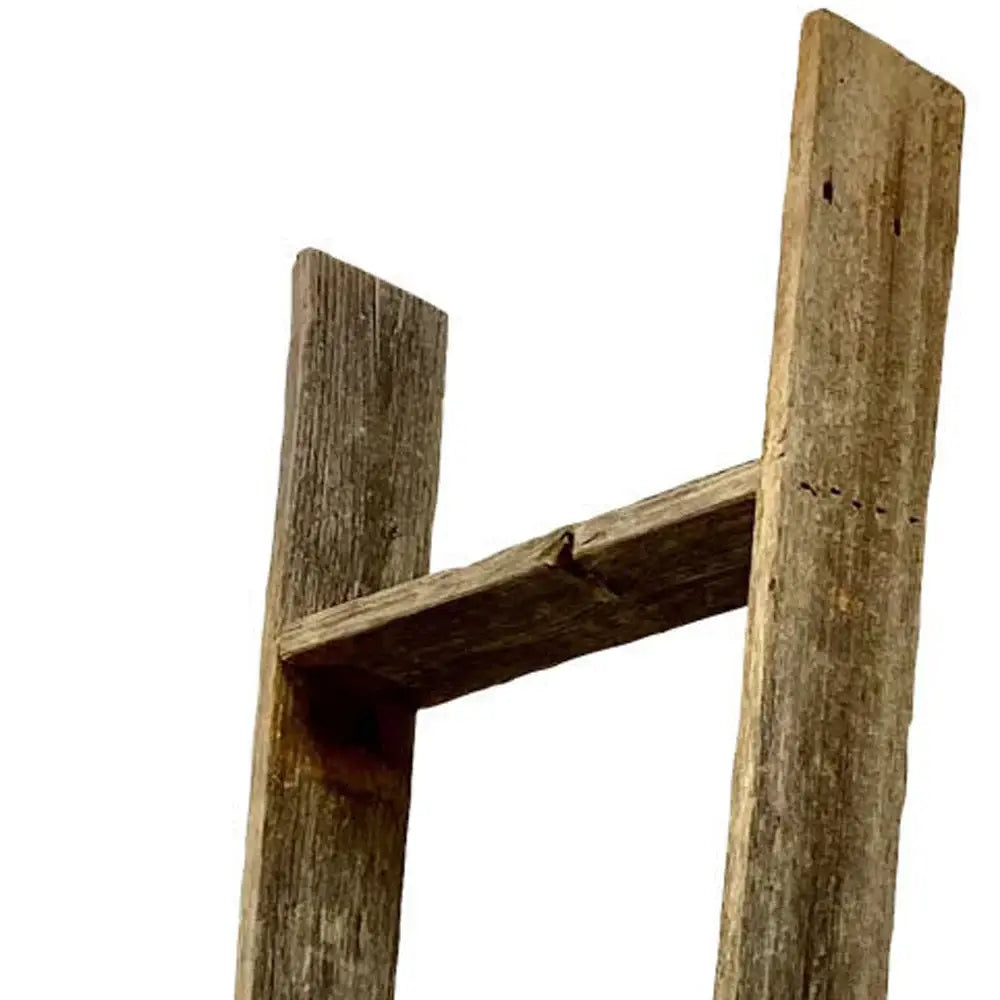 4 Step Rustic Weathered Grey Wood Ladder Shelf - Homeroots - Flyclothing LLC