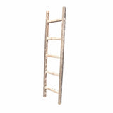 4 Step Rustic Weathered Grey Wood Ladder Shelf - Homeroots