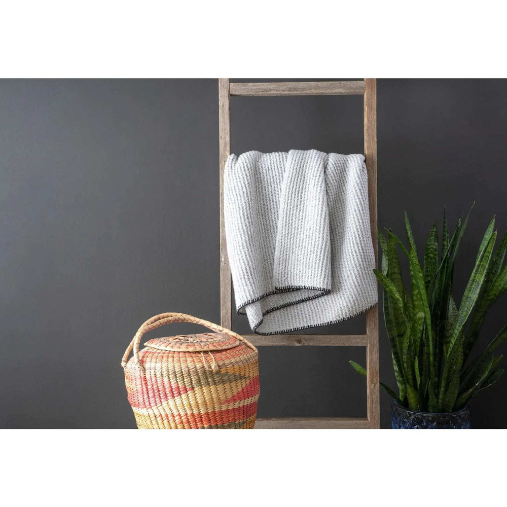 6 Step Rustic Weathered Grey Wood Ladder Shelf - Homeroots - Flyclothing LLC