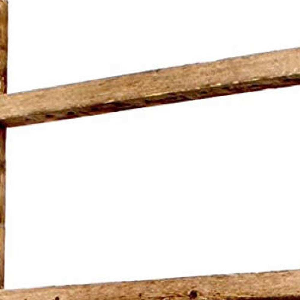 6 Step Rustic Weathered Grey Wood Ladder Shelf - Homeroots - Flyclothing LLC