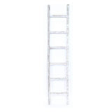 6 Step Rustic White Wash Wood Ladder Shelf - Homeroots