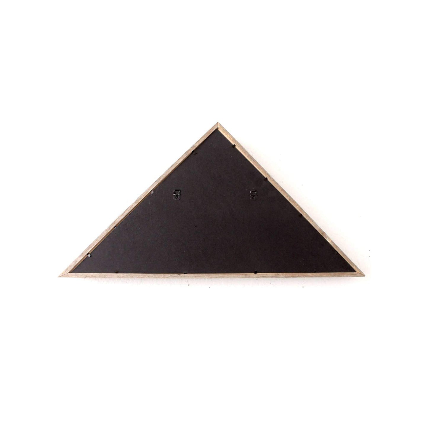 Rustic Weathered Grey Reclaimed Wood Triangle Wooden Display Flag Case - Homeroots - Flyclothing LLC