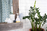 Rustic Weathered Gray Reclaimed Wood Plank Mirror With Shelf - Homeroots - Flyclothing LLC