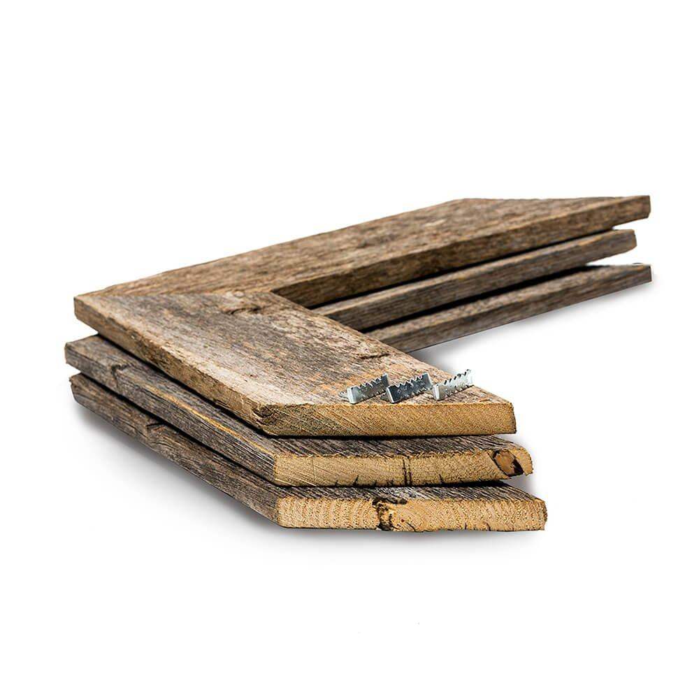 Set Of 3 White Wash Reclaimed Wood Chevron Arrow - Homeroots - Flyclothing LLC