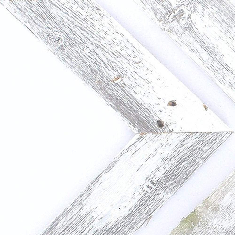 Set Of 3 White Wash Reclaimed Wood Chevron Arrow - Homeroots - Flyclothing LLC