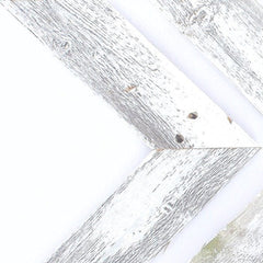 Set Of 3 White Wash Reclaimed Wood Chevron Arrow - Homeroots