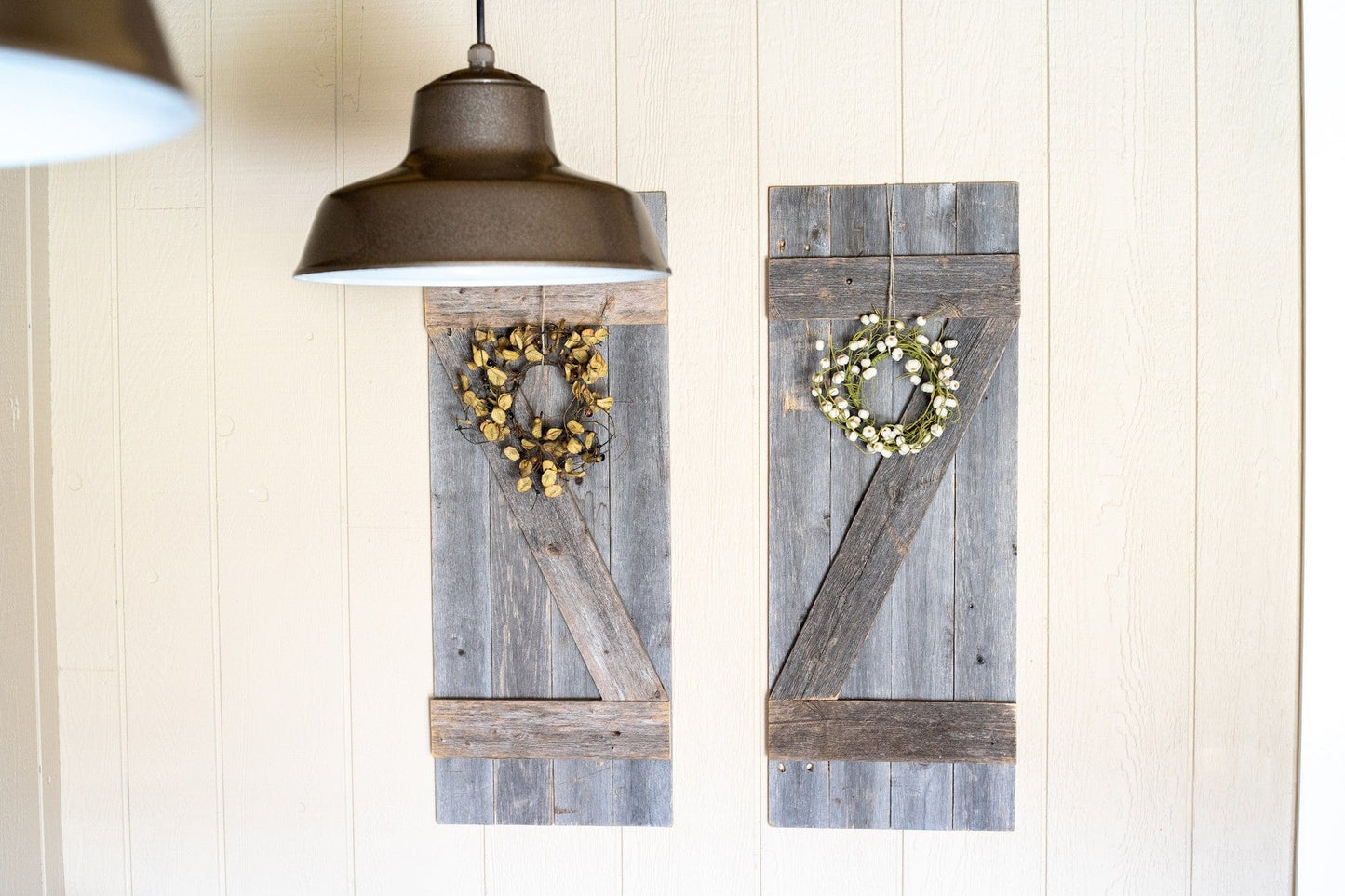 Set of Two 36" X 14" Gray Solid Wood Wall Decor - Homeroots - Flyclothing LLC