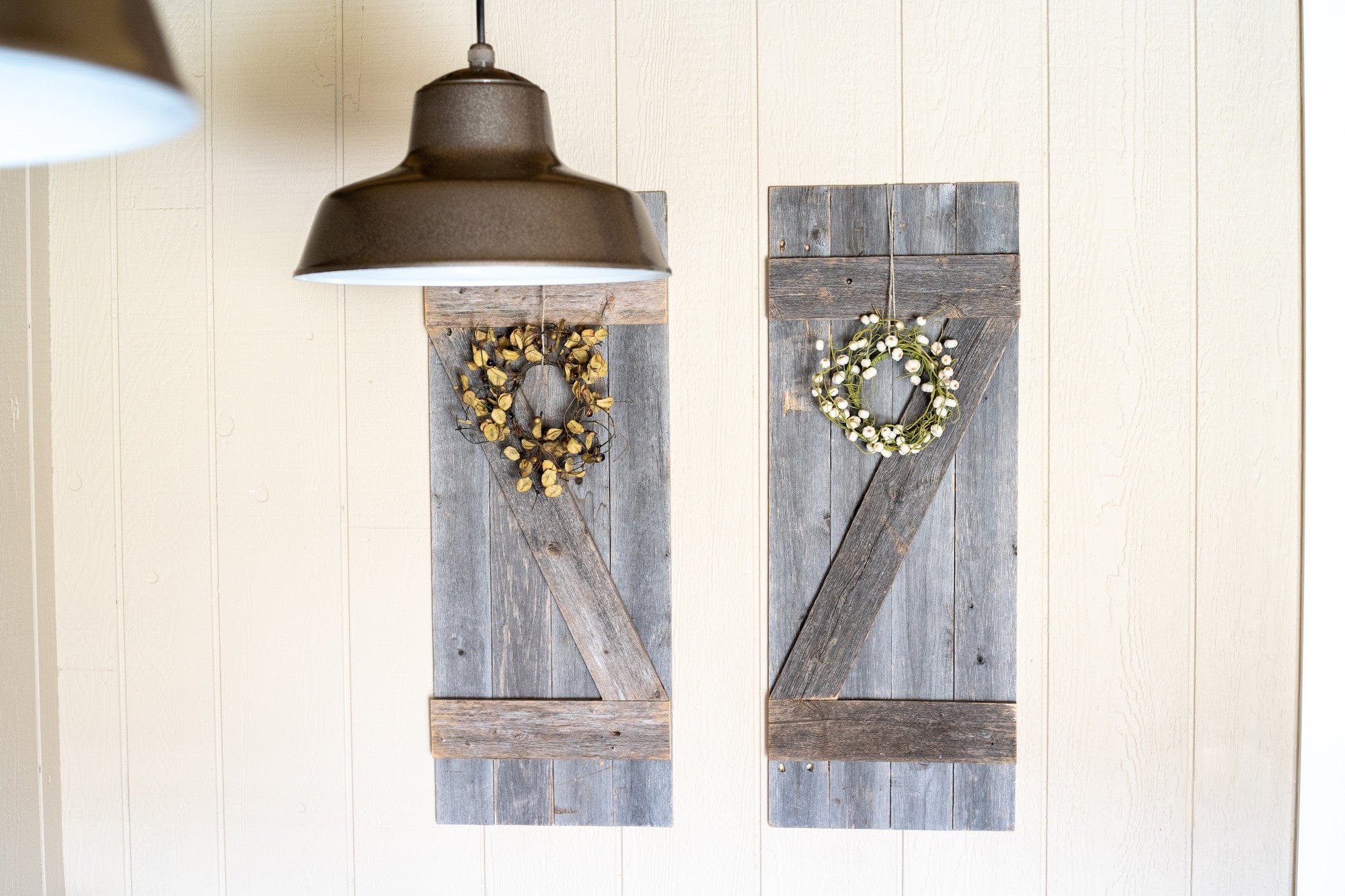 Set of Two 36" X 14" Gray Solid Wood Wall Decor - Homeroots - Flyclothing LLC