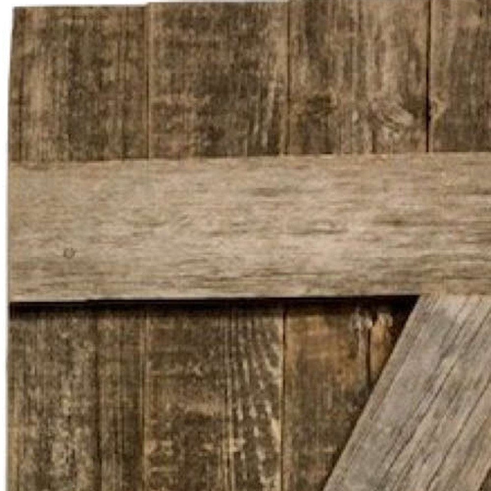 Set of Two 36" X 14" Gray Solid Wood Wall Decor - Homeroots - Flyclothing LLC