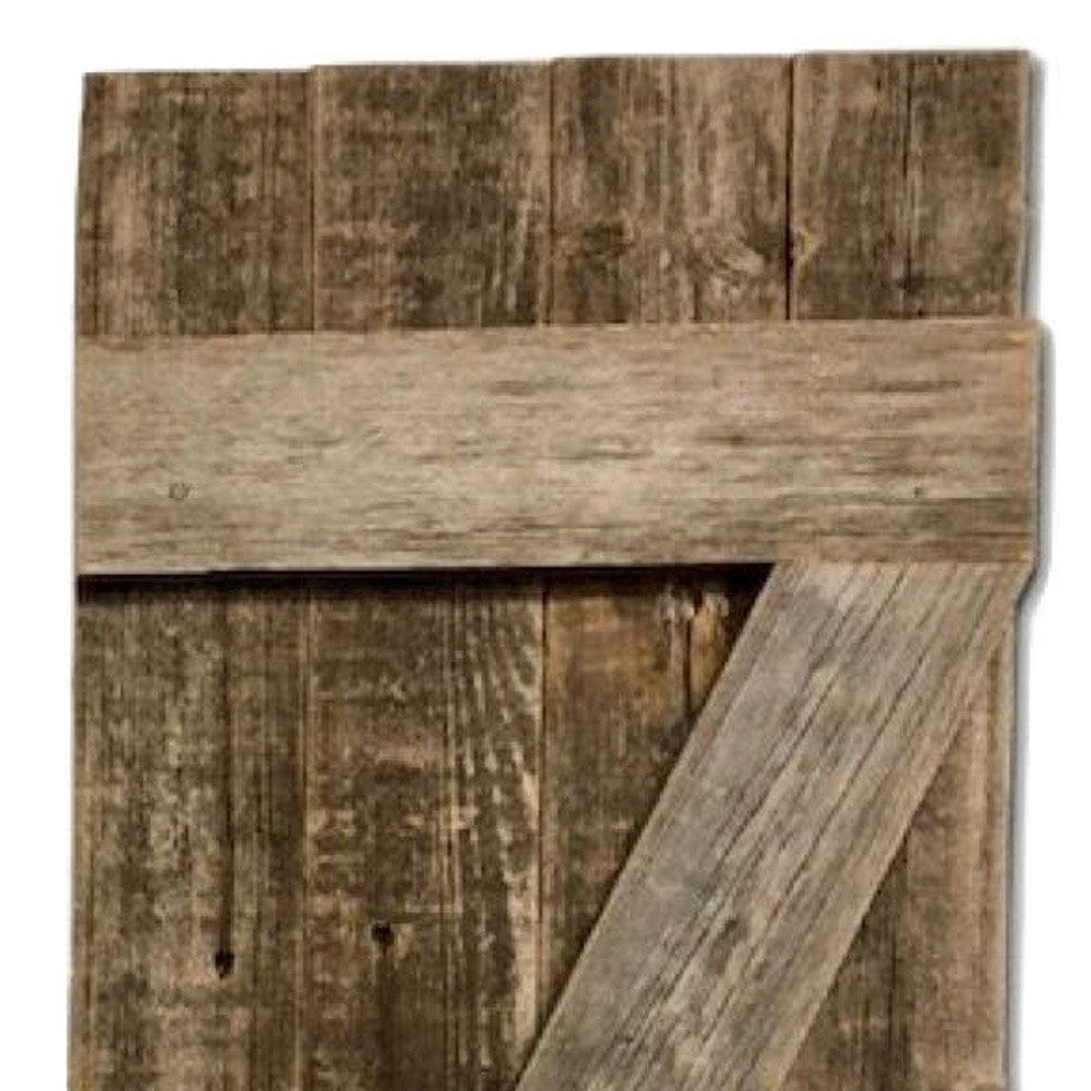 Set of Two 36" X 14" Gray Solid Wood Wall Decor - Homeroots - Flyclothing LLC