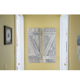 Set Of Two Rustic Weathered Grey Wood Decorative Window Shutters - Homeroots - Flyclothing LLC