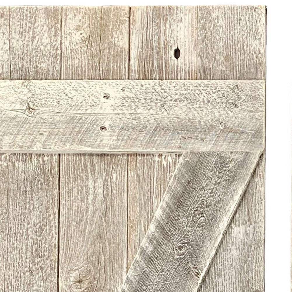 Set Of Two Rustic Weathered Grey Wood Decorative Window Shutters - Homeroots - Flyclothing LLC