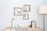 Set Of 3 Square Espresso Reclaimed Wood Open Box Shelve - Homeroots - Flyclothing LLC