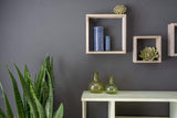 Set Of 3 Square Smoky Black Reclaimed Wood Open Box Shelve - Homeroots - Flyclothing LLC