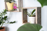 Rustic Farmhouse Set Of 3 Square Shadow Box Shelves - Homeroots