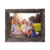 9"X10" Rustic Smoky Black Grey Picture Frame - Homeroots
